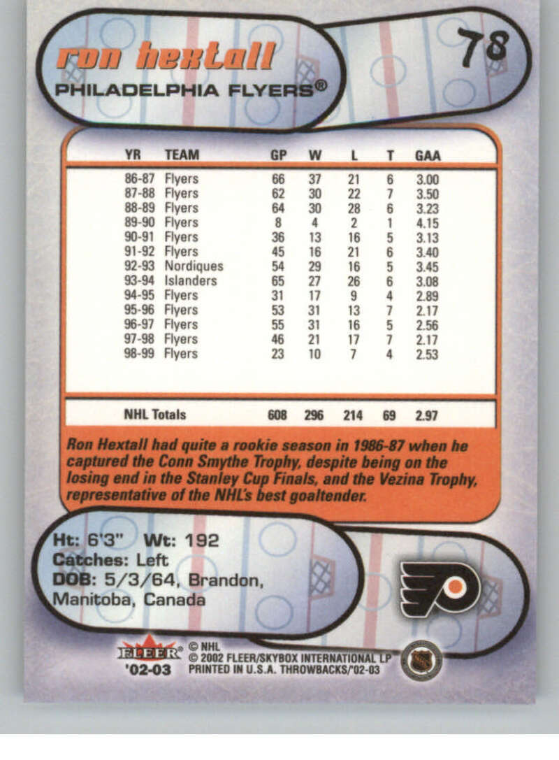 2002-03 Fleer Throwbacks NHL Hockey Cards Pick From List/Complete Your Set - Picture 156 of 184