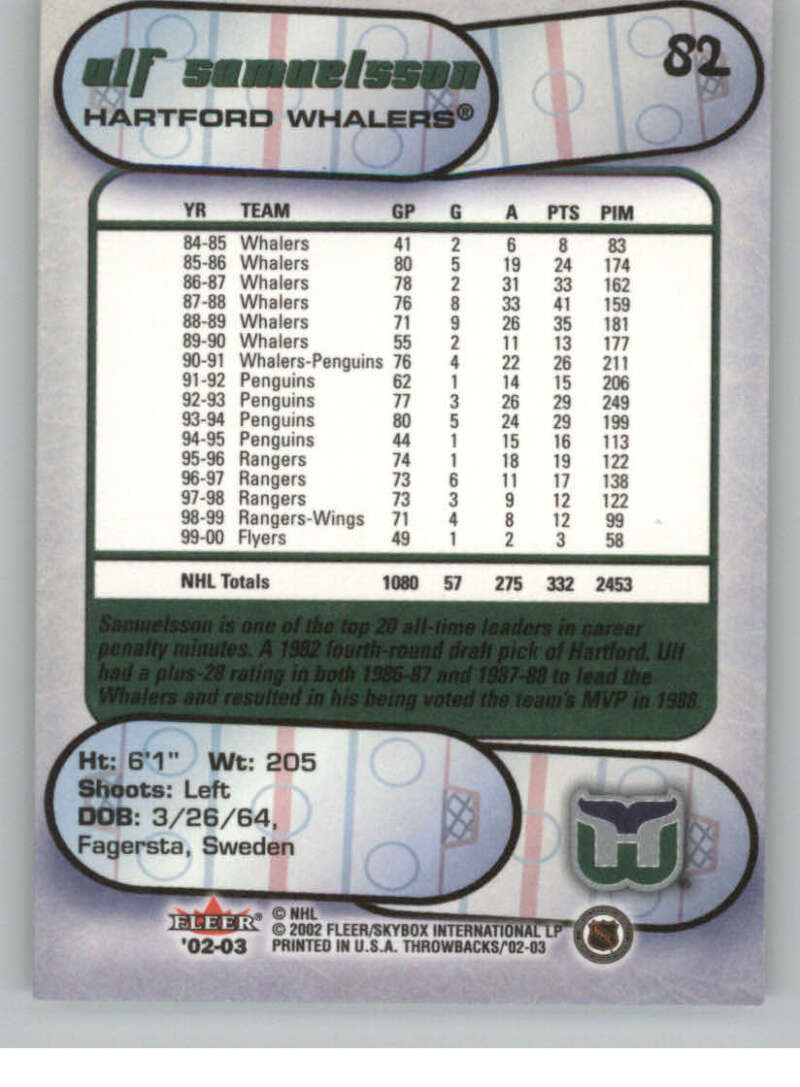 2002-03 Fleer Throwbacks NHL Hockey Cards Pick From List/Complete Your Set - Picture 164 of 184