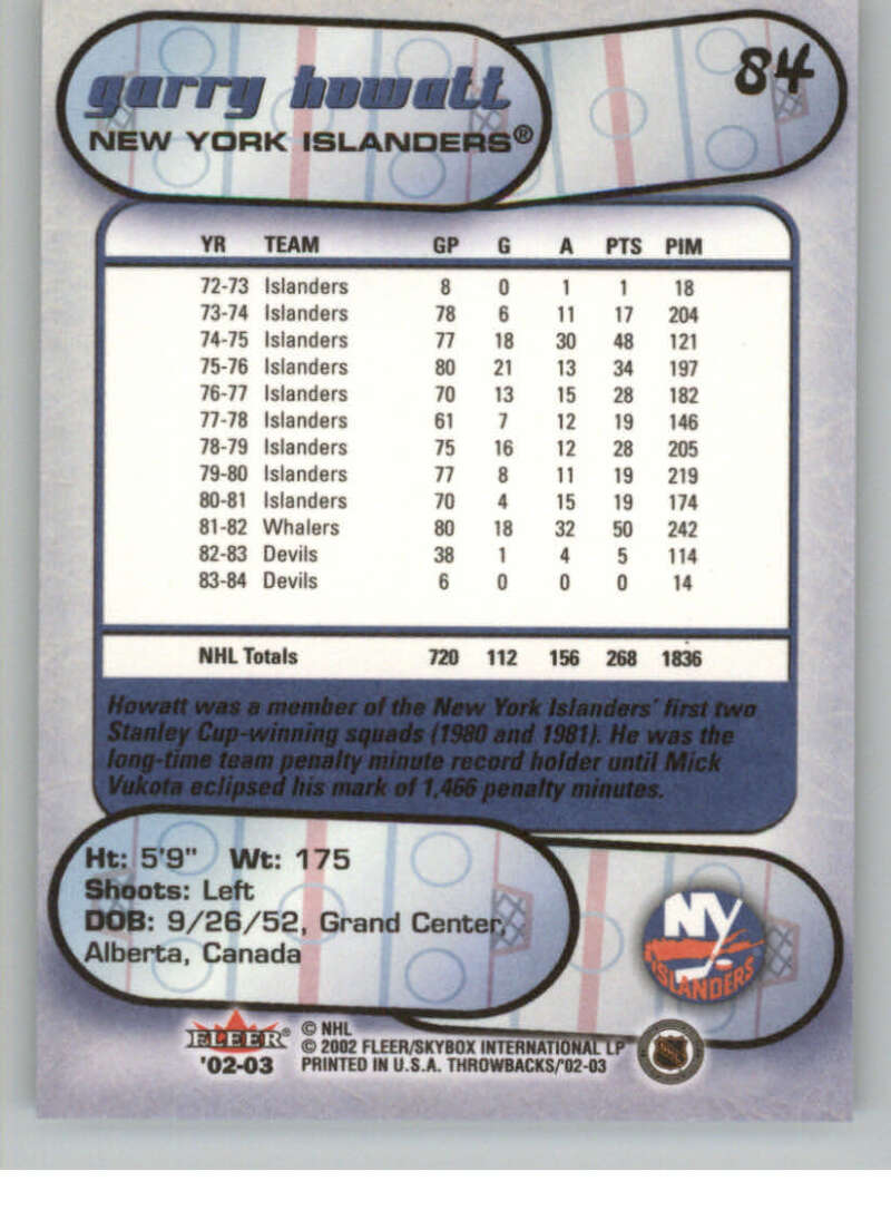 2002-03 Fleer Throwbacks NHL Hockey Cards Pick From List/Complete Your Set - Picture 168 of 184