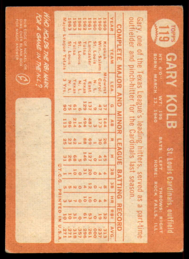 1964 Topps Baseball #3 - #130 - Complete your set - Pick your card - Picture 419 of 465