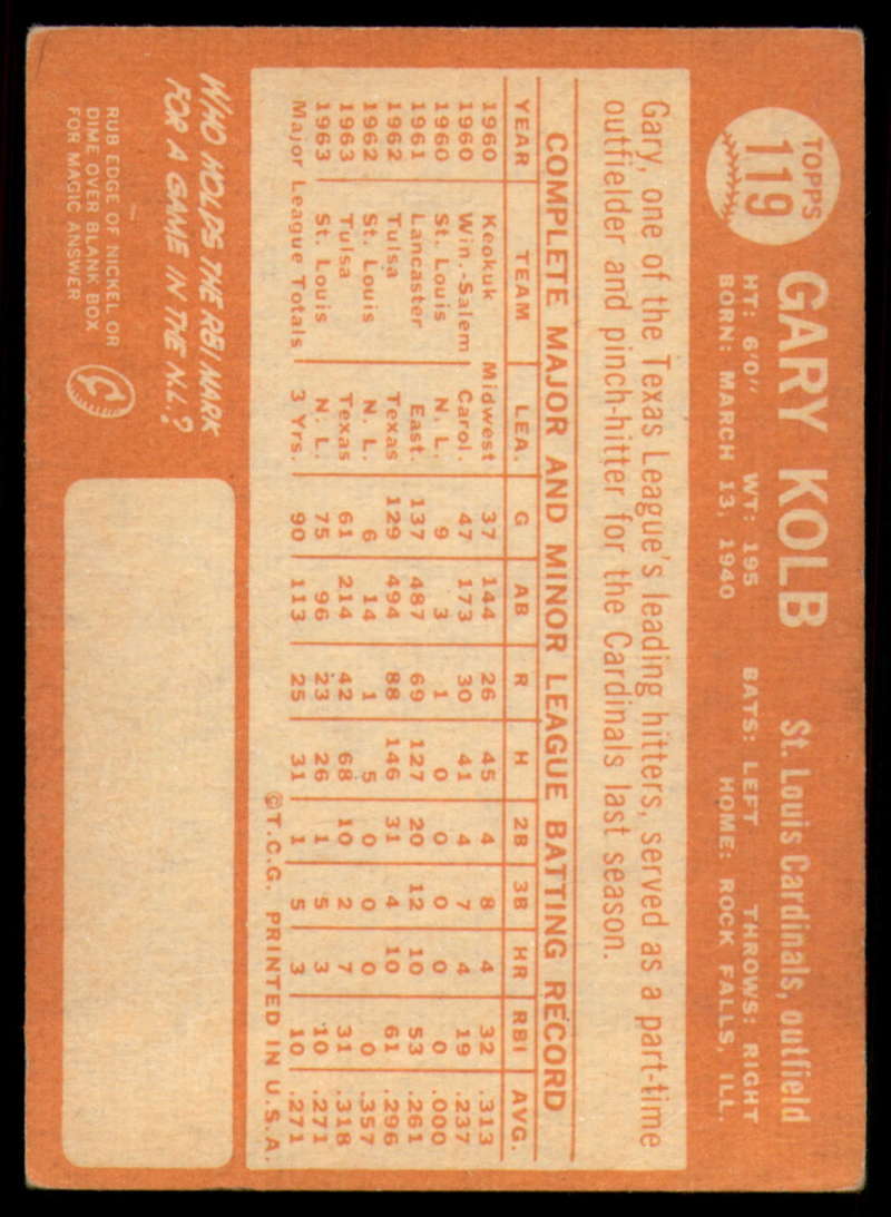 1964 Topps Baseball #3 - #130 - Complete your set - Pick your card - Picture 421 of 465