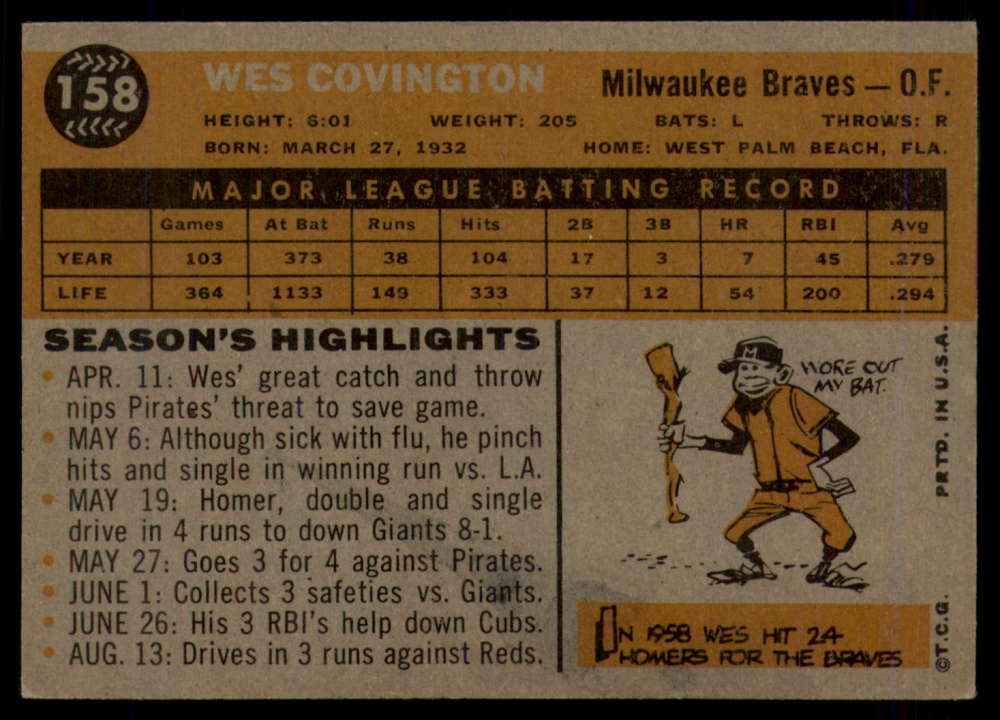 1960 Topps Baseball #91 to #180 - Complete your set - Pick your card - Picture 303 of 455