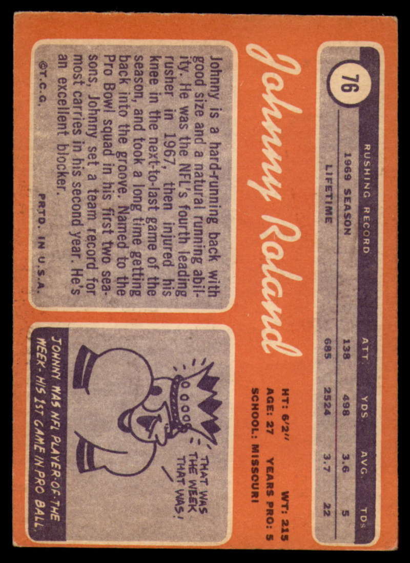 1970 Topps Football #1 to #89 - Complete your set - Pick your card - Picture 413 of 475