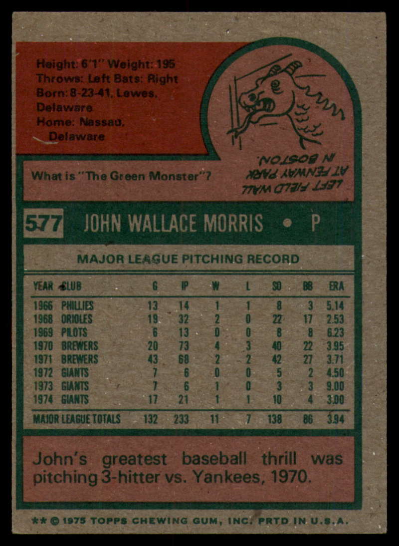 1975 Topps Baseball #516 - #585 - Complete your set - Pick your card - Picture 421 of 489