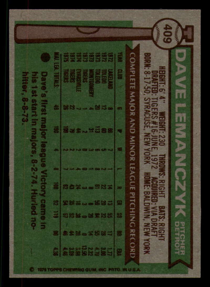 1976 Topps Baseball #391 to #450 - Complete your set - Pick your card - Picture 155 of 465