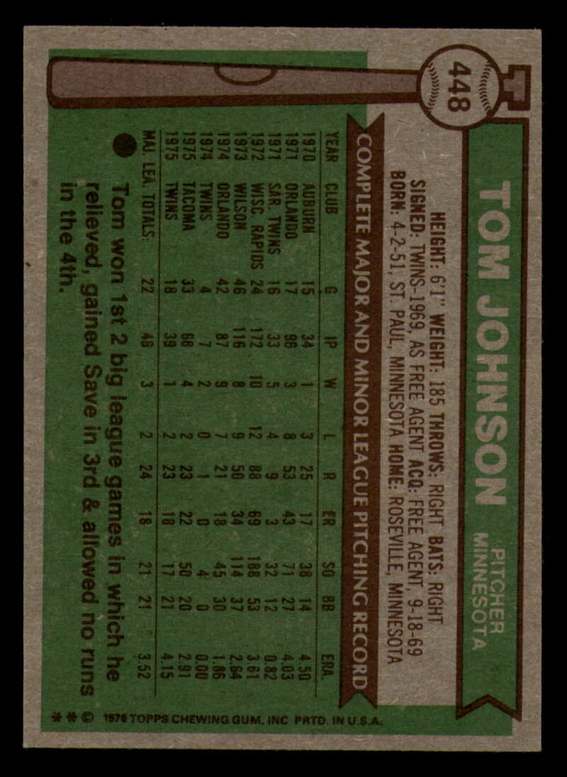 1976 Topps Baseball #391 to #450 - Complete your set - Pick your card - Picture 445 of 465