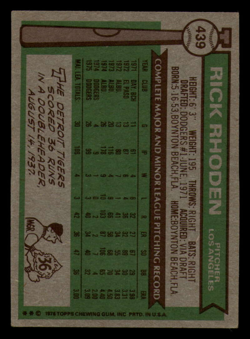 1976 Topps Baseball #391 to #450 - Complete your set - Pick your card - Picture 379 of 465
