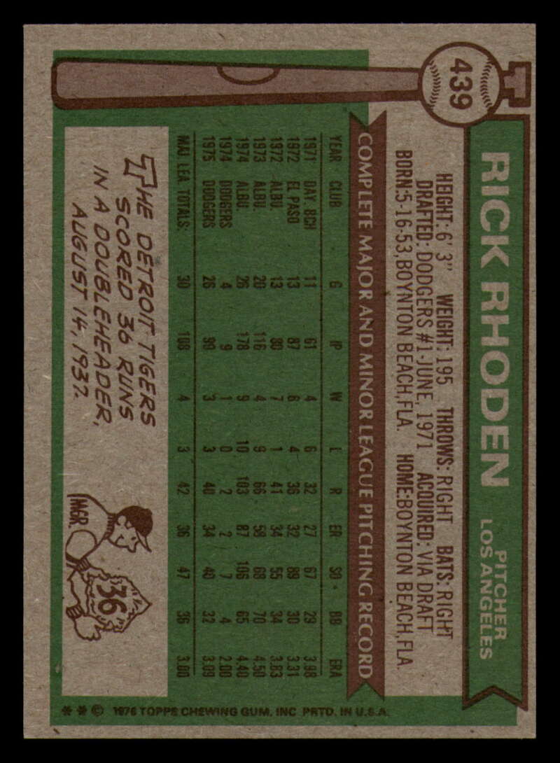1976 Topps Baseball #391 to #450 - Complete your set - Pick your card - Picture 381 of 465