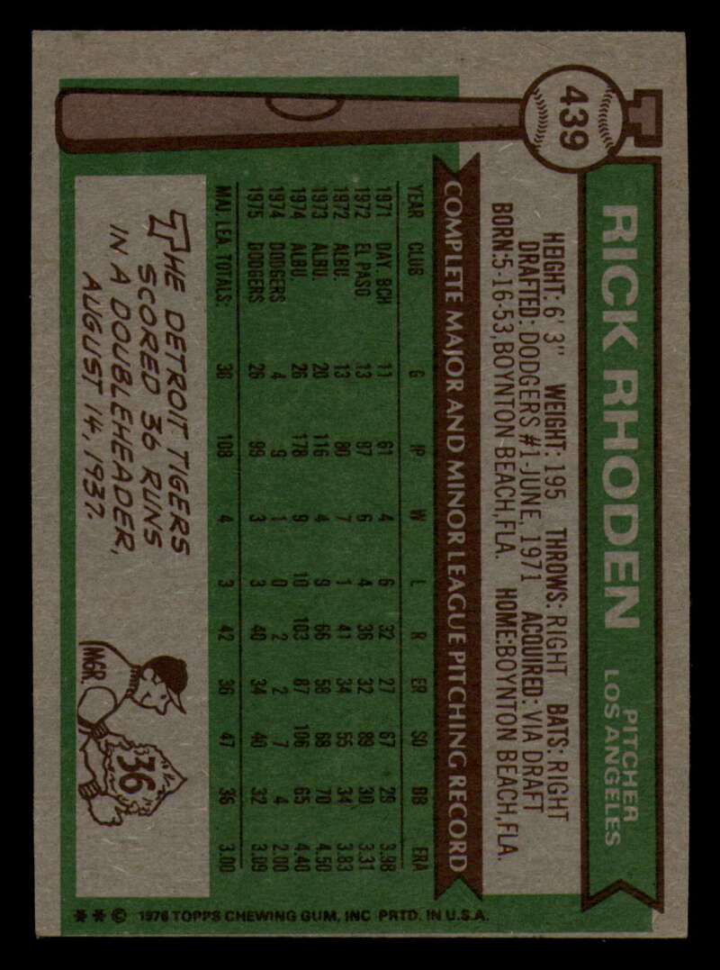 1976 Topps Baseball #391 to #450 - Complete your set - Pick your card - Picture 383 of 465