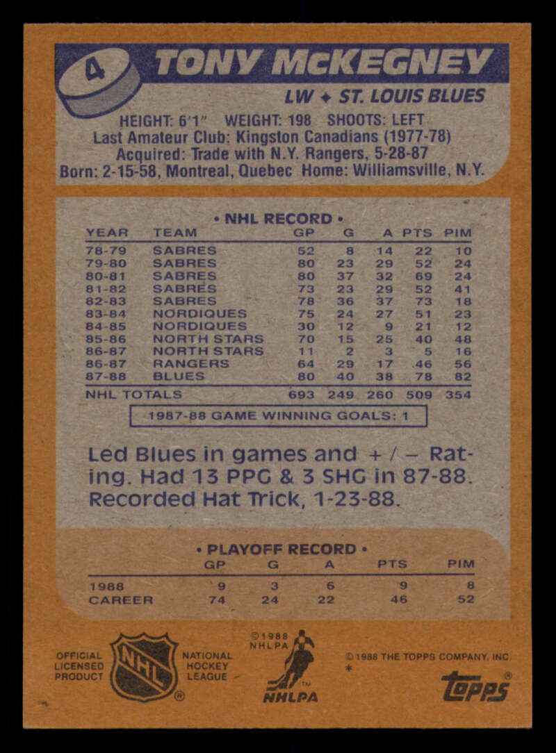 1988-89 Topps Hockey - #2 - #100 - Complete your set - Pick your card - Picture 13 of 433