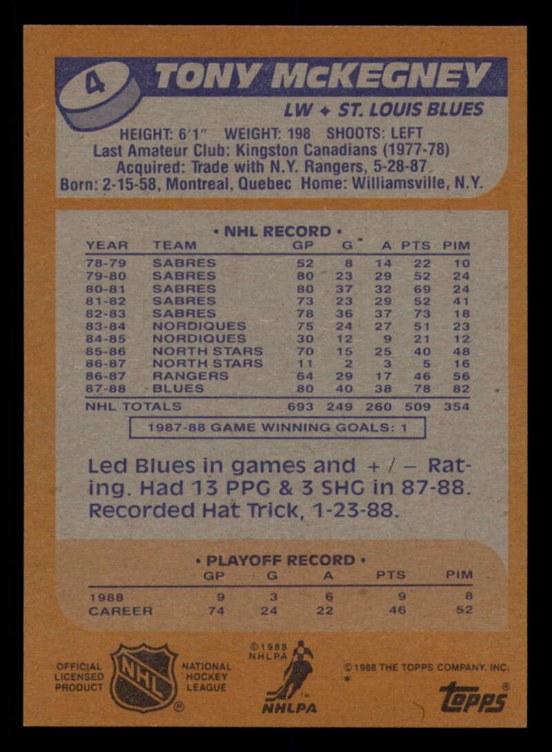 1988-89 Topps Hockey - #2 - #100 - Complete your set - Pick your card - Picture 15 of 433