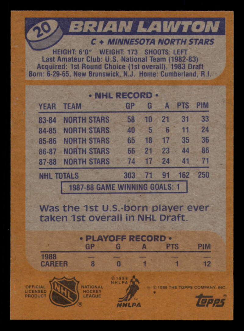 1988-89 Topps Hockey - #2 - #100 - Complete your set - Pick your card - Picture 99 of 433