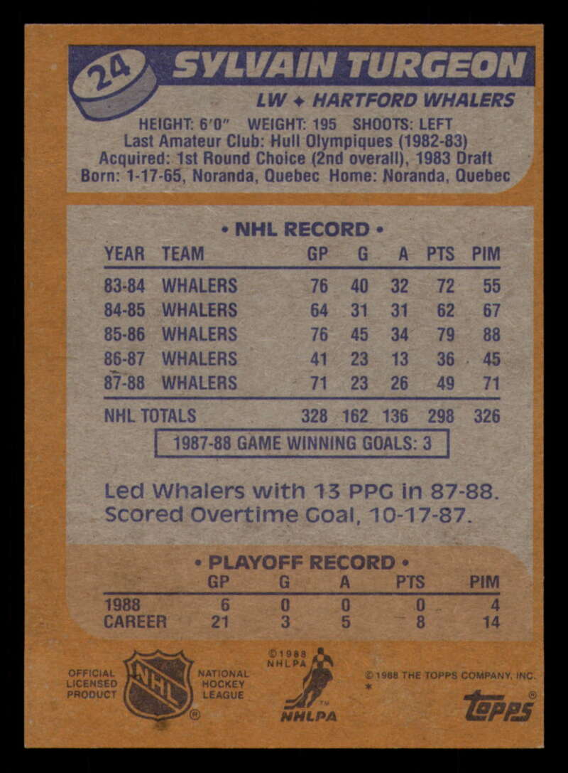 1988-89 Topps Hockey - #2 - #100 - Complete your set - Pick your card - Picture 119 of 433