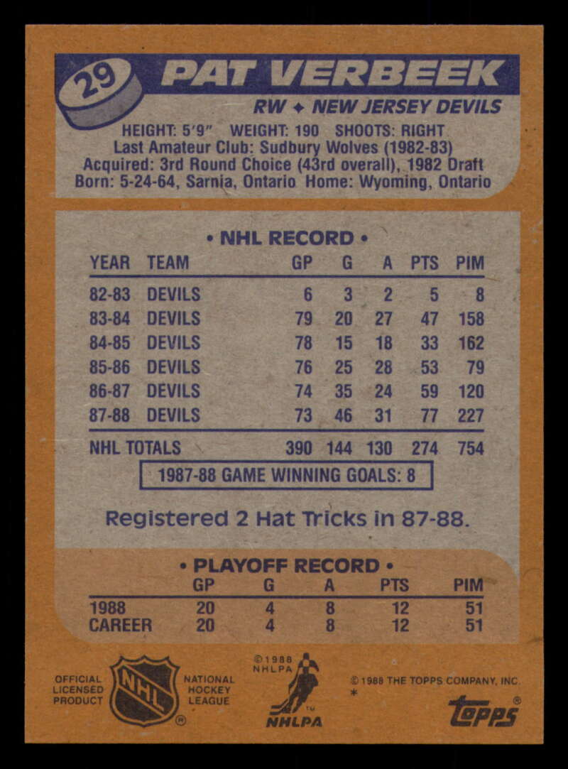 1988-89 Topps Hockey - #2 - #100 - Complete your set - Pick your card - Picture 137 of 433