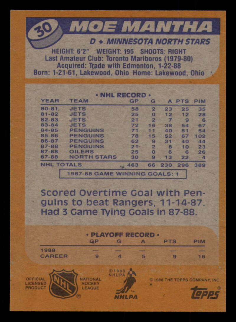 1988-89 Topps Hockey - #2 - #100 - Complete your set - Pick your card - Picture 139 of 433