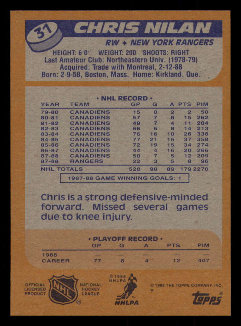 1988-89 Topps Hockey - #2 - #100 - Complete your set - Pick your card - Picture 145 of 433