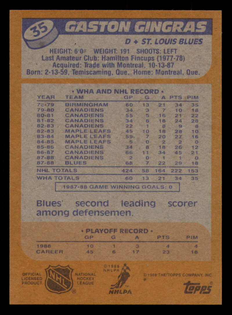 1988-89 Topps Hockey - #2 - #100 - Complete your set - Pick your card - Picture 163 of 433