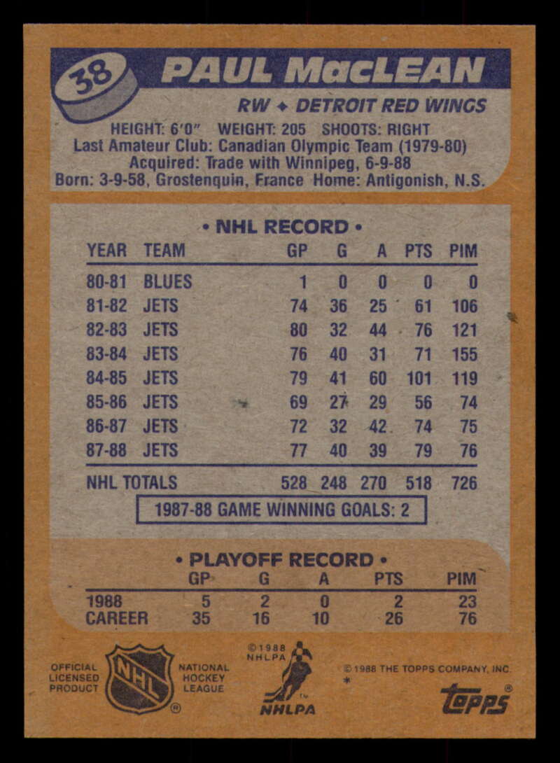 1988-89 Topps Hockey - #2 - #100 - Complete your set - Pick your card - Picture 171 of 433