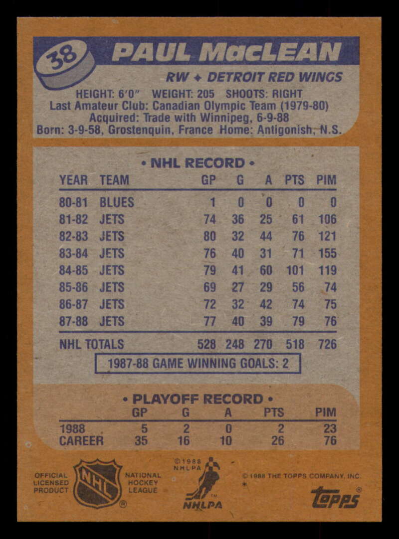 1988-89 Topps Hockey - #2 - #100 - Complete your set - Pick your card - Picture 175 of 433