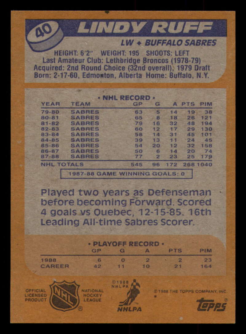 1988-89 Topps Hockey - #2 - #100 - Complete your set - Pick your card - Picture 183 of 433