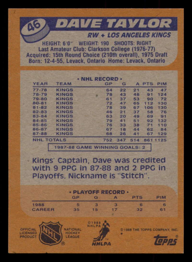 1988-89 Topps Hockey - #2 - #100 - Complete your set - Pick your card - Picture 217 of 433