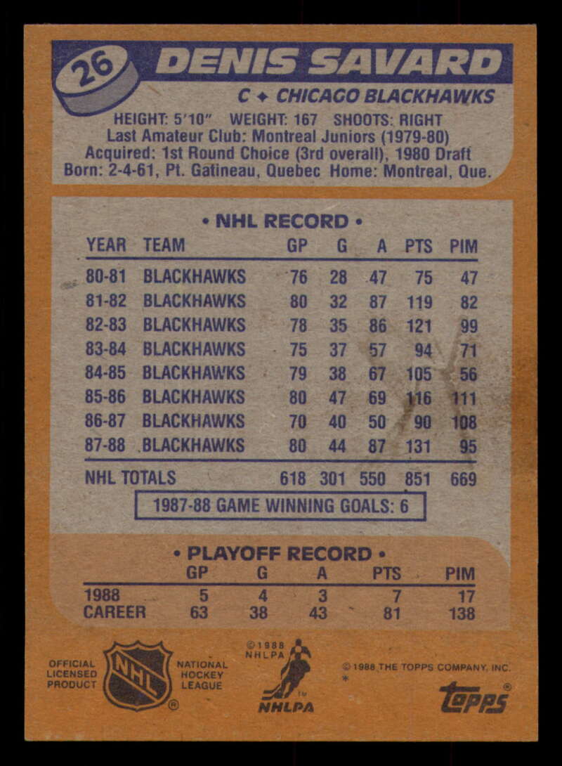 1988-89 Topps Hockey - #2 - #100 - Complete your set - Pick your card - Picture 127 of 433