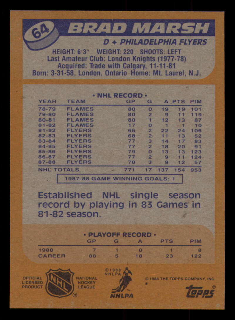 1988-89 Topps Hockey - #2 - #100 - Complete your set - Pick your card - Picture 275 of 433