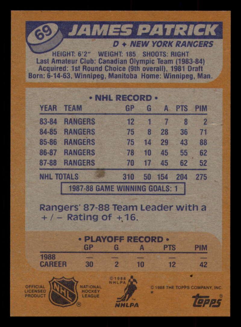 1988-89 Topps Hockey - #2 - #100 - Complete your set - Pick your card - Picture 295 of 433