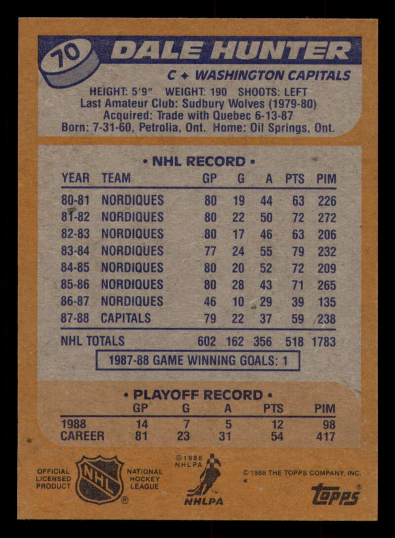 1988-89 Topps Hockey - #2 - #100 - Complete your set - Pick your card - Picture 299 of 433