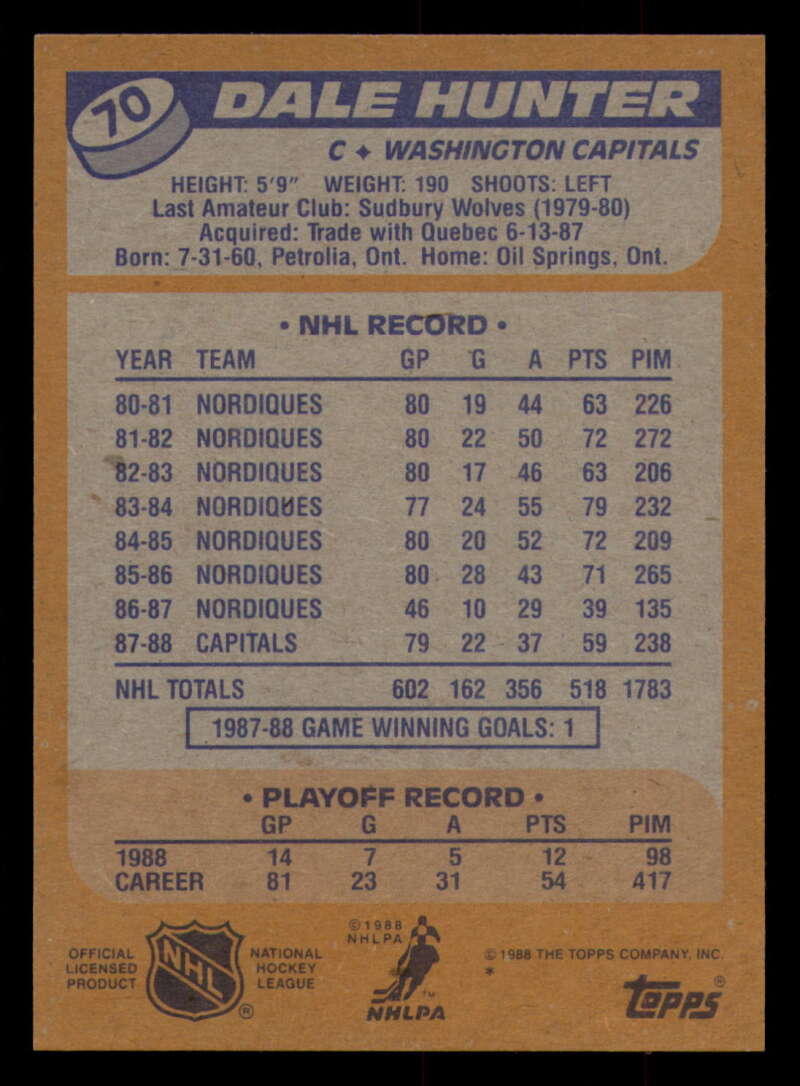 1988-89 Topps Hockey - #2 - #100 - Complete your set - Pick your card - Picture 301 of 433