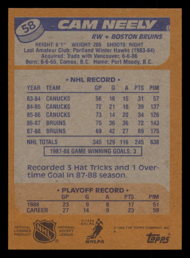 1988-89 Topps Hockey - #2 - #100 - Complete your set - Pick your card - Picture 247 of 433