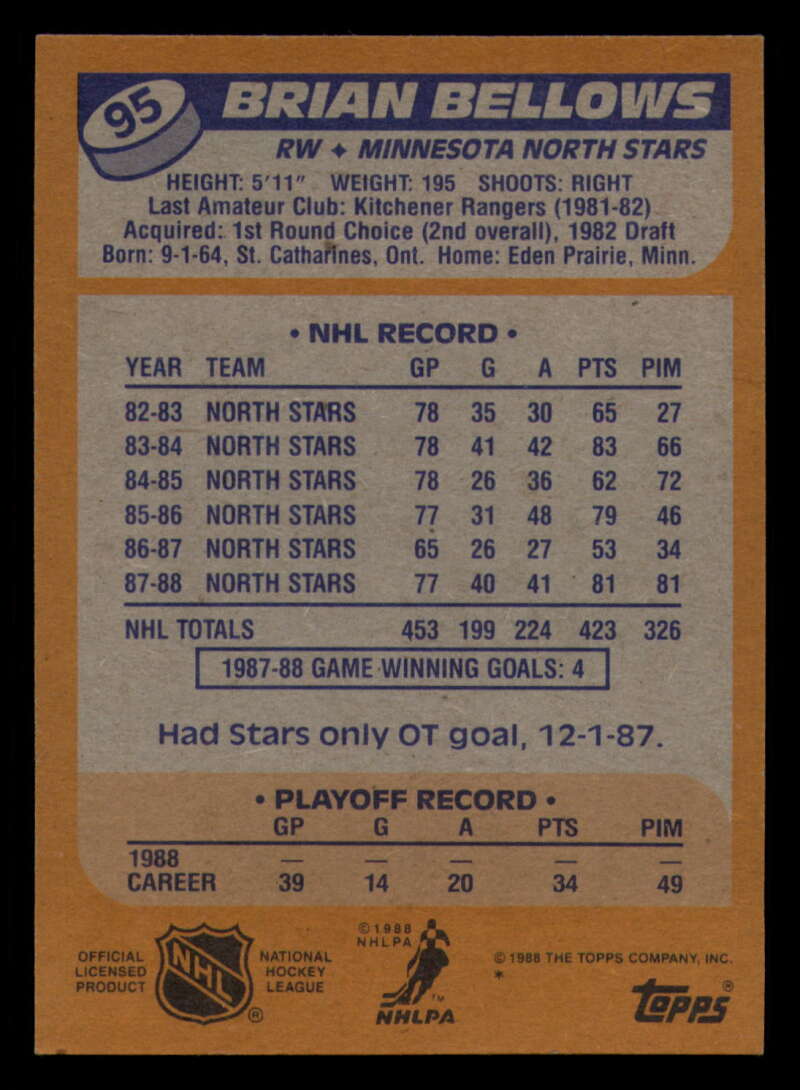 1988-89 Topps Hockey - #2 - #100 - Complete your set - Pick your card - Picture 417 of 433