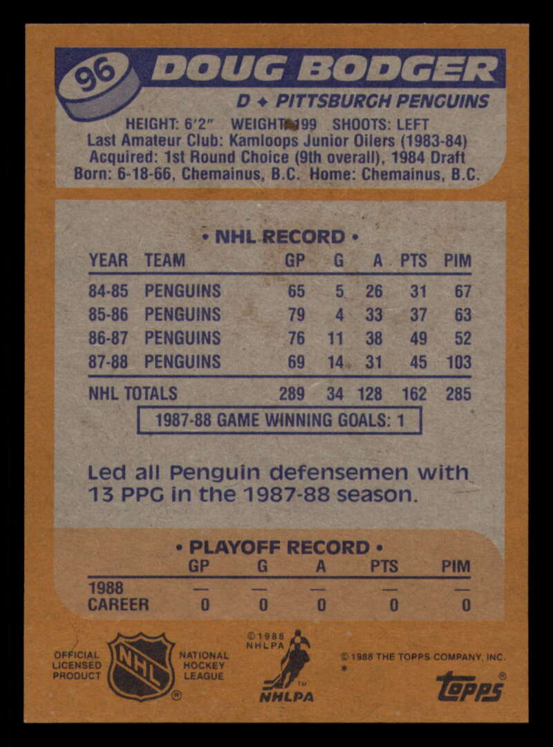 1988-89 Topps Hockey - #2 - #100 - Complete your set - Pick your card - Picture 427 of 433