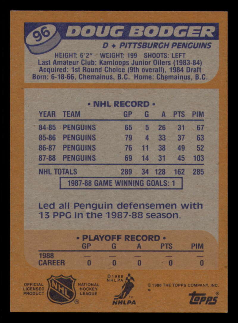 1988-89 Topps Hockey - #2 - #100 - Complete your set - Pick your card - Picture 425 of 433