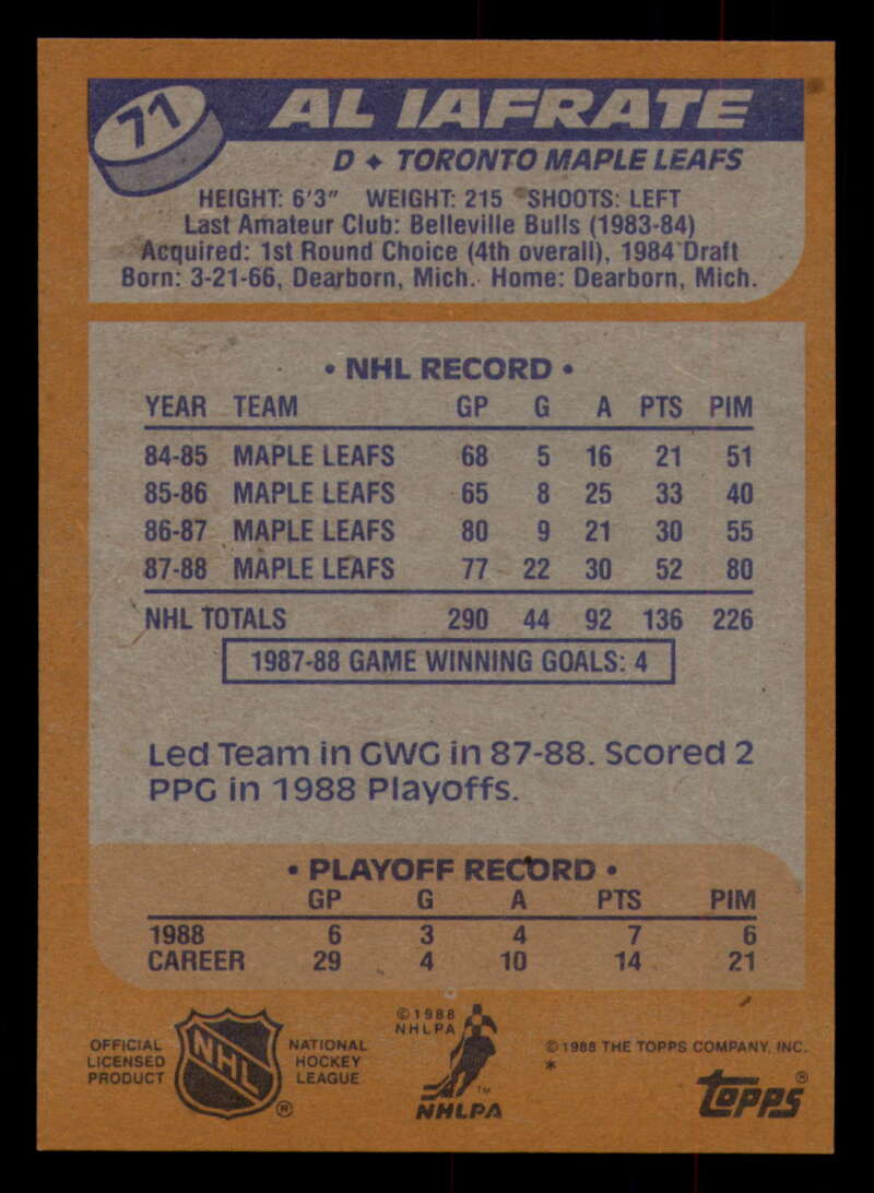 1988-89 Topps Hockey - #2 - #100 - Complete your set - Pick your card - Picture 303 of 433