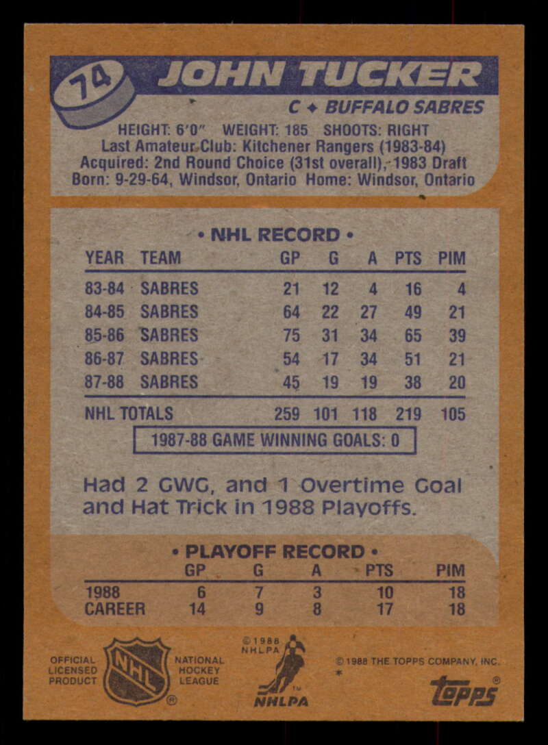 1988-89 Topps Hockey - #2 - #100 - Complete your set - Pick your card - Picture 319 of 433