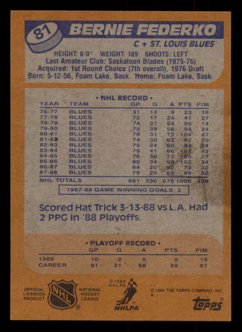 1988-89 Topps Hockey - #2 - #100 - Complete your set - Pick your card - Picture 351 of 433