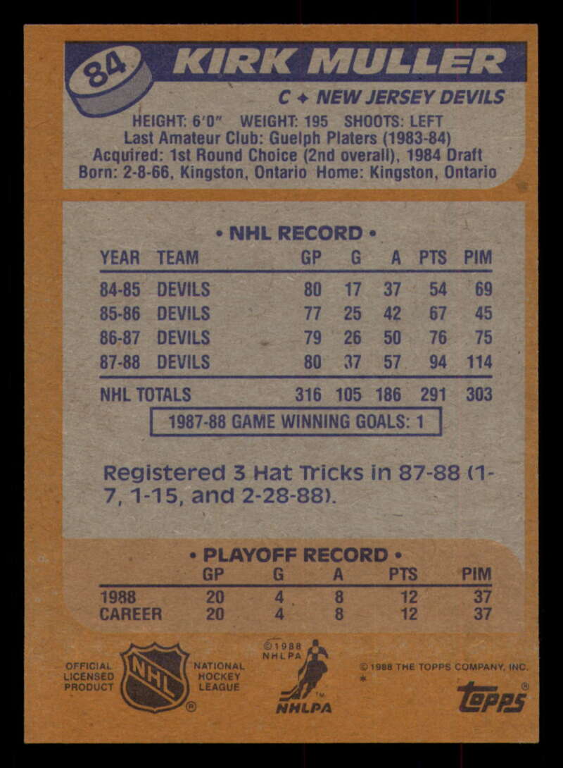 1988-89 Topps Hockey - #2 - #100 - Complete your set - Pick your card - Picture 363 of 433