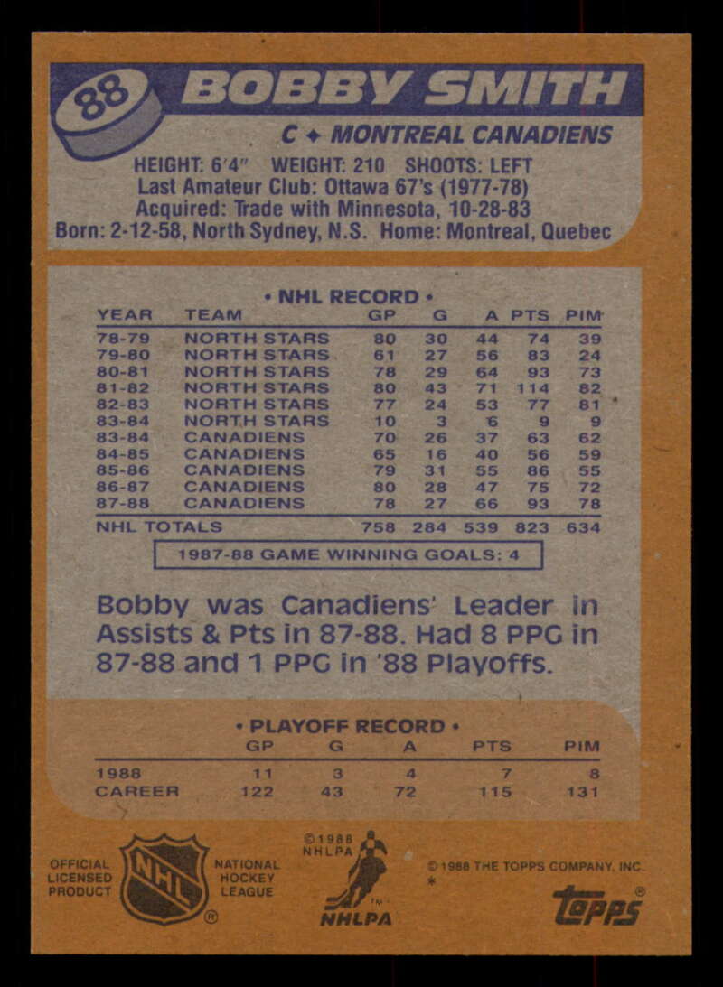 1988-89 Topps Hockey - #2 - #100 - Complete your set - Pick your card - Picture 385 of 433