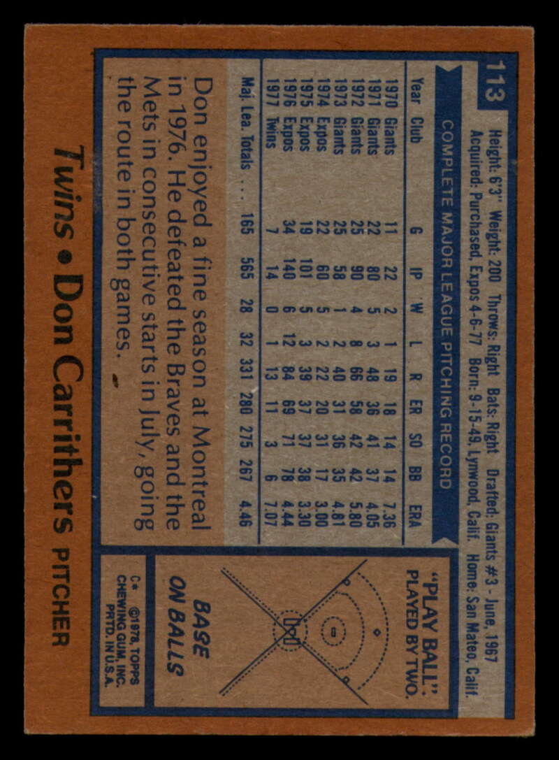 1978 Topps Baseball #111 - #160 - Complete your set - Pick your card - Picture 19 of 489