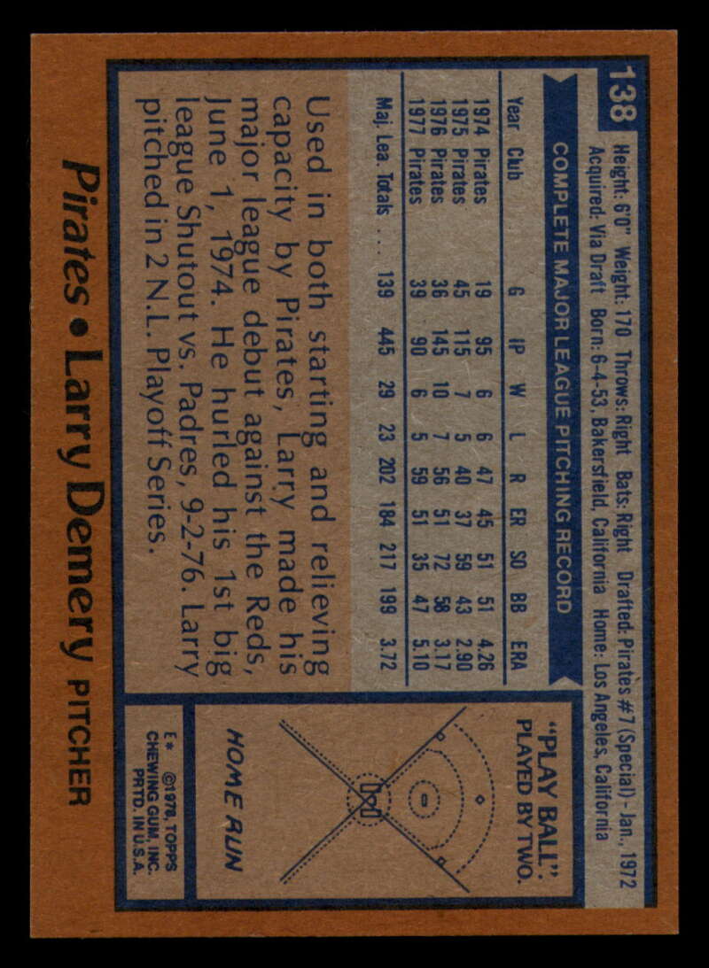 1978 Topps Baseball #111 - #160 - Complete your set - Pick your card - Picture 267 of 489