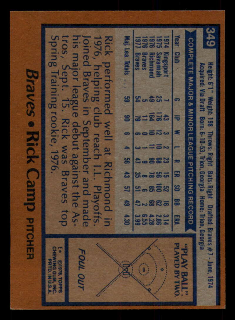 1978 Topps Baseball #316 - #365 - Complete your set - Pick your card - Picture 335 of 491