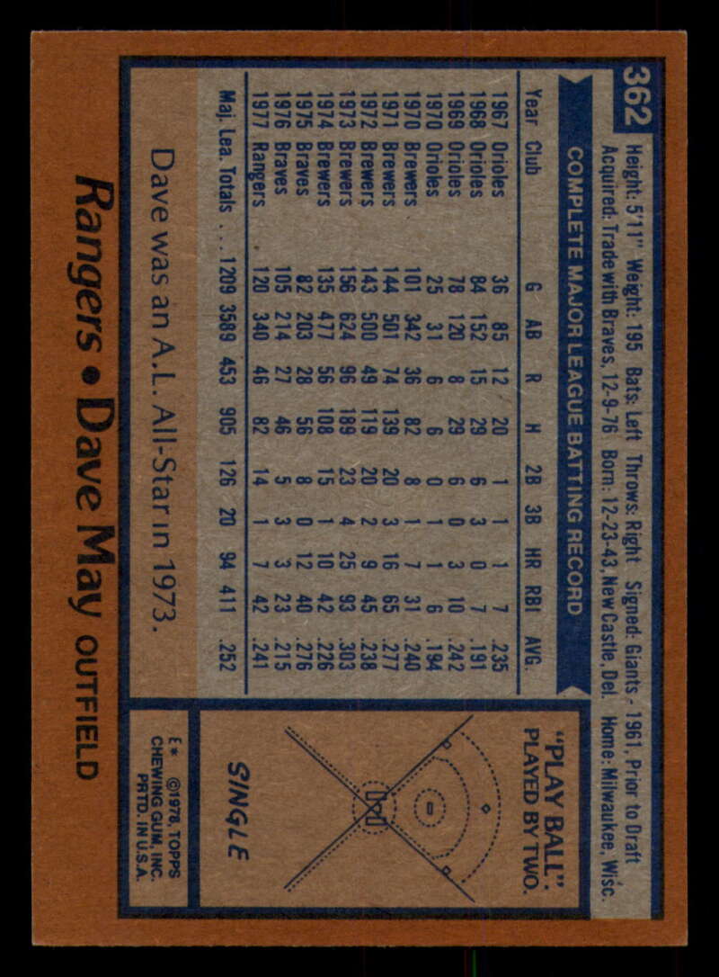 1978 Topps Baseball #316 - #365 - Complete your set - Pick your card - Picture 457 of 491