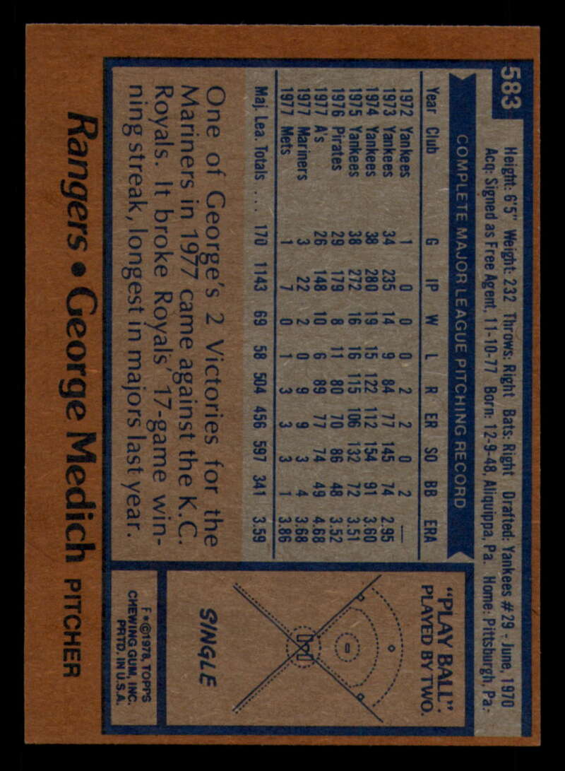 1978 Topps Baseball #571 - #625 - Complete your set - Pick your card - Picture 81 of 499