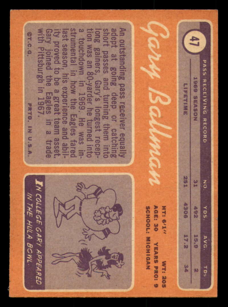 1970 Topps Football #1 to #89 - Complete your set - Pick your card - Picture 275 of 475