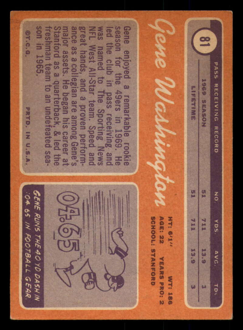 1970 Topps Football #1 to #89 - Complete your set - Pick your card - Picture 431 of 475