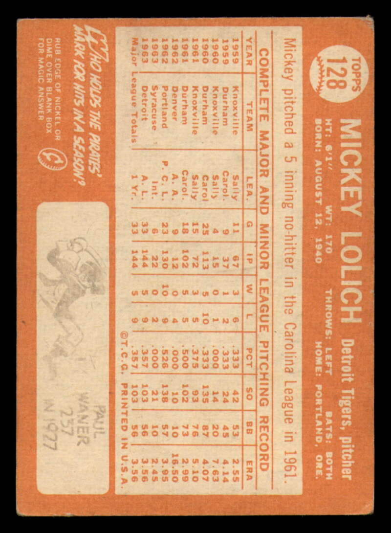 1964 Topps Baseball #3 - #130 - Complete your set - Pick your card - Picture 461 of 465