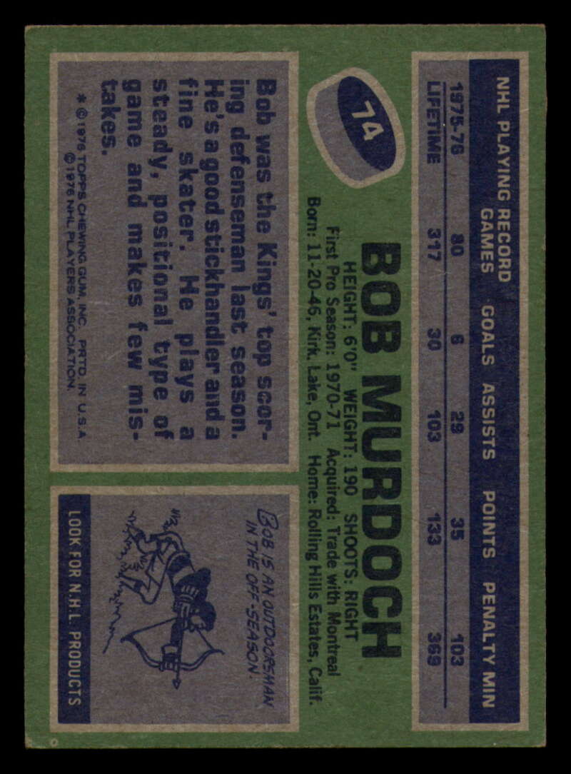 1976-77 Topps Hockey  #6 - #85 - Complete your set - Pick your Card - Picture 335 of 423