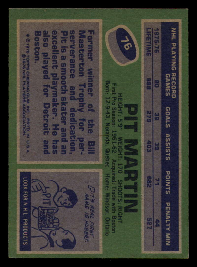 1976-77 Topps Hockey  #6 - #85 - Complete your set - Pick your Card - Picture 353 of 423