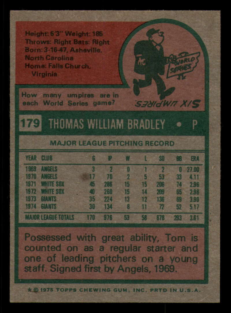 1975 Topps Baseball #166 - #259 - Complete your set - Pick your card - Picture 113 of 451